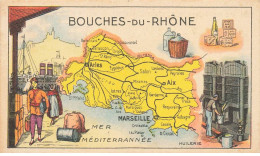 Delcampe - CHROMOS AO#AL000412 PUBLICITE PASTILLES SALOMON CARTE DES BOUCHES DU RHONE HUILERIE - Autres & Non Classés