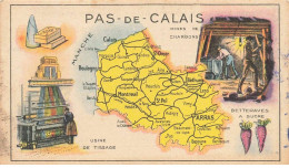 Delcampe - CHROMOS AO#AL000408 PUBLICITE PASTILLES SALOMON CARTE DU PAS DE CALAIS MINES DE CHARBONS - Autres & Non Classés
