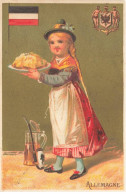 Delcampe - CHROMOS AO#AL000372  ALLEMAGNE FILLETTE PORTANT UN PLAT - Autres & Non Classés
