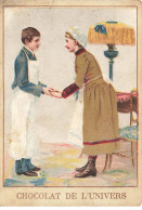 Delcampe - CHROMO #CL31028 CHOCOLAT DE L UNIVERS COUPLE DE DOMESTIQUES TABLIERS  KATZ PARIS - Autres & Non Classés