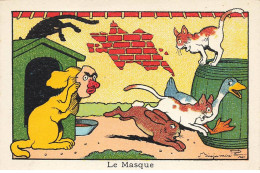 Delcampe - CHROMO #CL31121 PHOSPHATE VITAL JACQUEMAIRE A VILLEFRANCHE 69 CHAT CHIEN MASQUE LAPIN OIE ILLUSTRATEUR BENJAMIN RABIER - Autres & Non Classés