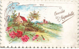 Delcampe - CHROMO #CL30985 CHOCOLAT D AIGUEBELLE PAYSAGE CAMPAGNE EGLISE CHAMPETRE FLEURS - Aiguebelle