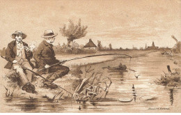 Delcampe - CHROMO #CL29720 CACAO VAN HOUTEN PECHEURS PECHE AMSTERDAM AMAND - Van Houten