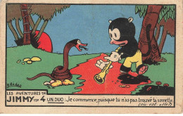Delcampe - CHROMO #CL40406 FRANCE DENTAIRE LES AVENTURES DE JIMMY CHARMEUR DE SERPENT A SONNETTE CAPENDU PARIS - Autres & Non Classés