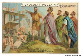 Delcampe - BR-BFP1-0175-CHROMOS - CHOCOLAT POULAIN - Construction Du Temple - Poulain