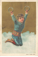 Delcampe - CHROMO #MK40955 GARCON GYMNASTIQUE ARCEAU APPEL - Autres & Non Classés