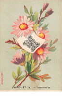 Delcampe - CHROMO #MK40629 ALPHABET FLEURS LETRE M MARGUERITE INNOCENCE - Autres & Non Classés