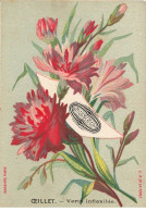 Delcampe - CHROMO #MK40630 ALPHABET FLEURS LETRE O OEILLET VERTU INFLEXIBLE - Autres & Non Classés