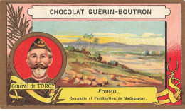 Delcampe - CHROMO #CL40291 CHOCOLAT GUERIN BOUTRON CONQUETE MADAGASCAR GENERAL DE TORCY MILITAIRE  HEROLD PARIS - Guérin-Boutron