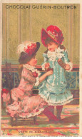 Delcampe - CHROMO #CL40285 CHOCOLAT GUERIN BOUTRON JEUNES FILLES QUETE DE BIENFAISANCE VALLET MINOT PARIS - Guérin-Boutron
