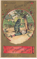 Delcampe - CHROMO #CL40289 CHOCOLAT GUERIN BOUTRON FABLES CHOISIES N°68 L OURS ET L AMATEUR DES JARDINS - Guérin-Boutron