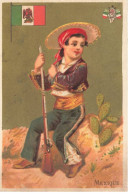 Delcampe - CHROMOS AO#AL000370  MEXIQUE GARCON  ASSIE SUR UN ROCHER - Autres & Non Classés