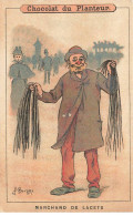 Delcampe - CHROMOS AO#AL000167 CHOCOLAT DU PLANTEUR MARCHAND DE LACETS - Autres & Non Classés