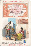Delcampe - CHROMO #MK40643 PORTUGAL MARCHANDE DE MARRONS A COIMBRA CHOCOLATERIE D AIGUEBELLE MONNAIE BILLET - Aiguebelle
