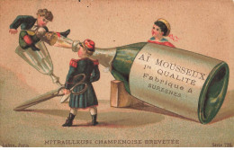 Delcampe - CHROMOS AO#AL0005 CHAMPAGNE FLUTE ENFANTS ET BOUTEILLE GEANTE AI MOUSSEUX A SURESNES - Autres & Non Classés