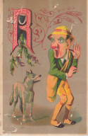 Delcampe - CHROMO #CL30946 LOUP EFFRAYANT UN CHASSEUR LETTRE R - Autres & Non Classés