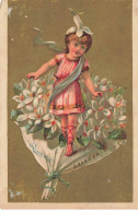 Delcampe - CHROMO #MK41054 RESTAURANT BARATTE UN ENFANT ET BOUQUET DE FLEURS GEANT - Autres & Non Classés