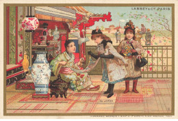 Delcampe - CHROMO #MK40688 LABBEY ET CIE MANUFACTURIERS TISSUS DE SOIE DEUX FEMMES AU JAPON - Autres & Non Classés