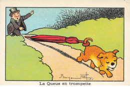Delcampe - CHROMO BENJAMIN RABIER #25377 LA BLEDINE JACQUEMAIRE VILLEFRANCHE QUEUE EN TROMPETTE CHIEN HUMOUR - Autres & Non Classés