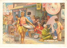 Delcampe - CHROMO CACAO CHOCOLAT VAN HOUTEN #25394 VENDEUR CHINOIS AMBULANT MARCHE MARKET CHINE CHINA CHINESE - Van Houten