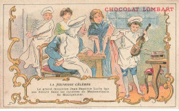 Delcampe - CHROMOS AO#AL000230 CHOCOLAT LOMBART  PARIS LES DEBUT AU VILON  DE JEAN BAPTISTE LULLY DANS LA CUISINE DE LA MONTPENSIER - Lombart