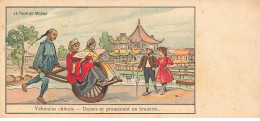 Delcampe - MIKIH-CHROMO- 0062 LE TOUR DU MONDE CHINE VEHICULE CHINOIS DAMES EN BROUETTE - Autres & Non Classés