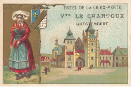 Delcampe - MIKIH-CHROMO- 0054 HOTEL CROIX VERTE CHANTOUX QUESTEMBERT FEMME DE ST BRIEUC - Autres & Non Classés