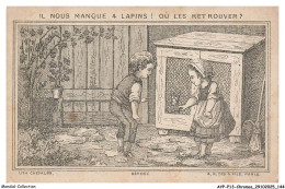 Delcampe - AYPP13-0982-CHROMOS - Il Nous Manque 4 Lapins Ou Les Retrouver - Systeme Devinette - Autres & Non Classés