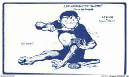 Delcampe - AYPP12-0909-CHROMOS -  Les Animaux Gibbs - Le Singe - Autres & Non Classés