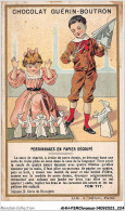 Delcampe - AHHP3-0512 - CHROMOS - CHOCOLAT-GUERIN-BOUTRON - PARIS - Personnages En Papier Decoupe - 10,5 X 7cm - Guérin-Boutron