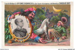 Delcampe - AXYP17-1276-CHROMOS - Chocolat Louit - Expos De Bordeaux - Diplome D'honneur - Gulliver - Louit
