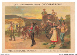 Delcampe - AXYP17-1274-CHROMOS - Chocolat Louit - Vieilles Coutumes - Bourgogne - La Dernière Cuvée - Fete Des Vendanges BORDEAUX - Louit