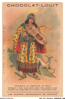 Delcampe - AXYP17-1266-CHROMOS - Chocolat Louit - Crowth Ou Crouth - Les Anciens Instruments De Misique - Louit