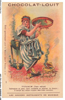 Delcampe - AXYP16-1244-CHROMOS - Chocolat Louit - Typanum - Les Anciens Instruments De Misique - Louit