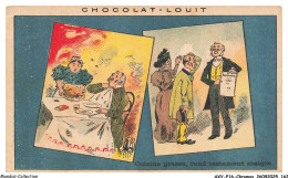 Delcampe - AXYP16-1234-CHROMOS - Chocolat Louit - Cuisine Grasse Rend Testament Maigre - Louit