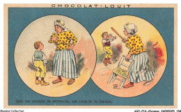 Delcampe - AXYP16-1230-CHROMOS - Chocolat Louit - Qui Ne Craint Le Sermon Ne Croint Le Bateau - Louit