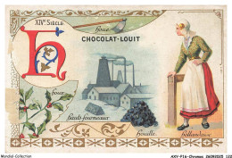 Delcampe - AXYP16-1214-CHROMOS - Chocolat Louit - Lettre H - Houx - Hauts-fourneaux - Houille - Louit