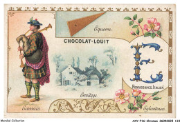 Delcampe - AXYP16-1208-CHROMOS - Chocolat Louit - Lettre E - Equerre - Renaissance Italien - Eglantines - Louit