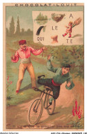 Delcampe - AXYP16-1218-CHROMOS - Chocolat Louit - In N'ya Que Le Premier Pas Qui Coute - Louit