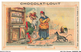 Delcampe - AXYP16-1201-CHROMOS - Chocolat Louit - Danser Devant Le Buffet - Louit