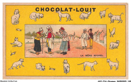 Delcampe - AXYP16-1224-CHROMOS - Chocolat Louit - La Mere Michel - Louit