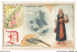 Delcampe - AXYP16-1215-CHROMOS - Chocolat Louit - Lettre D - Donjon - Dalmante - Doloire - Gothique Moderne - Louit