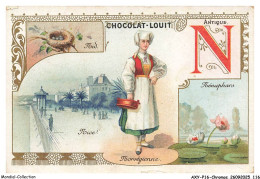 Delcampe - AXYP16-1211-CHROMOS - Chocolat Louit - Lettre N -nis - Nénuphars - Nice - Norvégienne - Louit
