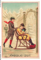 Delcampe - AXYP16-1193-CHROMOS - Chocolat Louit - Scene De Skies - Louit