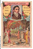 Delcampe - AXYP16-1180-CHROMOS - Chocolat Louit - Charles Weber Né A Entun - Louit