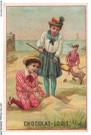 Delcampe - AXYP16-1192-CHROMOS - Chocolat Louit - Scene De Plage - Louit