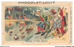 Delcampe - AXYP16-1199-CHROMOS - Chocolat Louit - Pecher En Eau Trouble - Louit
