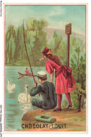 Delcampe - AXYP16-1190-CHROMOS - Chocolat Louit - Un Homme Peche - Louit