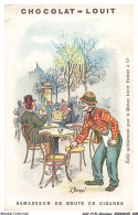 Delcampe - AXYP15-1134-CHROMOS - Chocolat Louit - Ramasseur De Bouts De Cigares - Louit