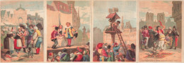 Delcampe - MIKII-392 CHROMO DEPLIANT 4 VUES CALENDRIER 1882 SCENES DE RUES - Autres & Non Classés